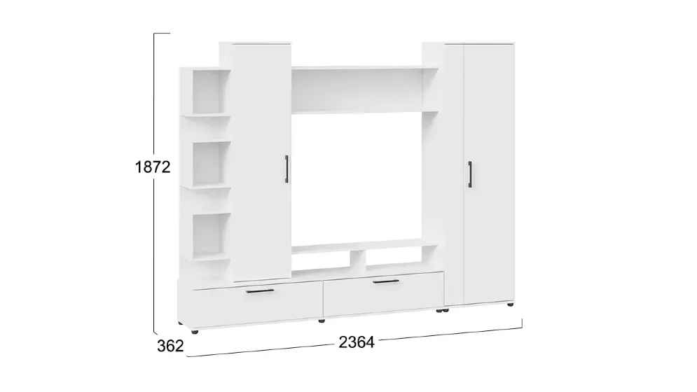 Стенка Дакота, белый 