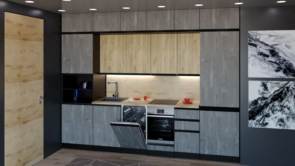 Кухонный гарнитур Адажио люкс 300 см  