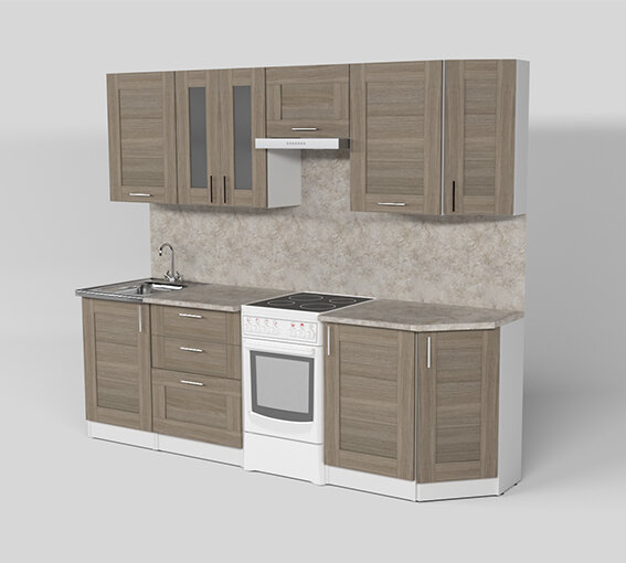 Кухонный гарнитур Лира базис, 240 см 