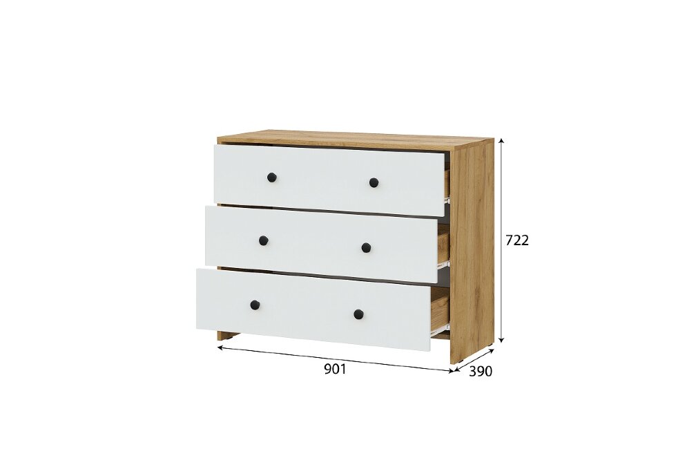 Комод Дольче, Дуб золотой 