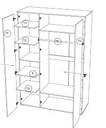 Шкаф 3 двери Валенсия