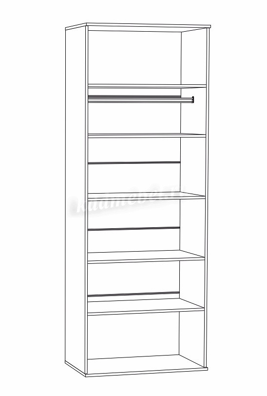 Шкаф 2-х створчатый с зеркалом Бьянка, Сонома/Графит 