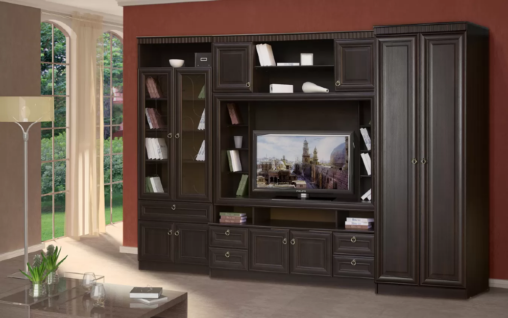 Шкаф 2-х дверный Инна 609, Денвер темный 