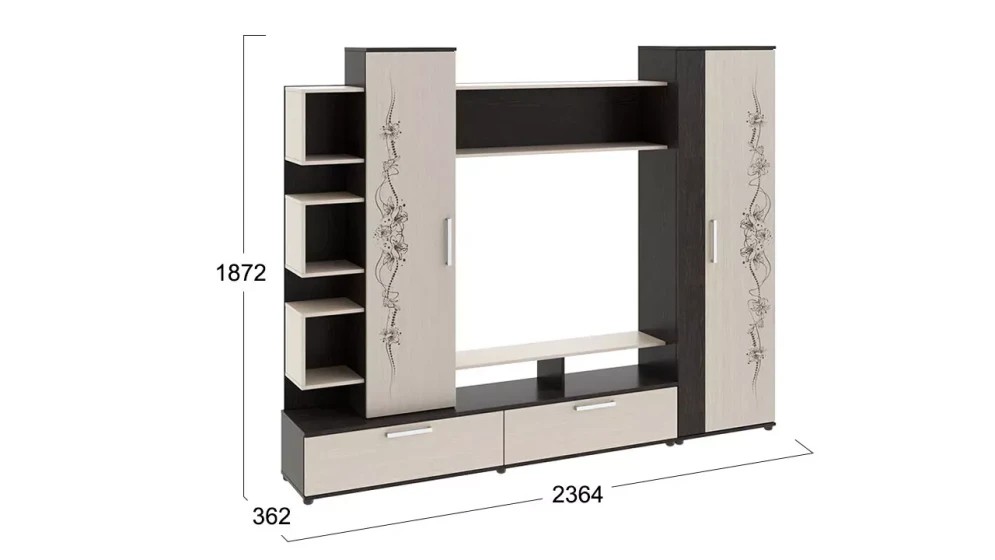 Стенка Дакота, венге цаво/дуб белфорт 