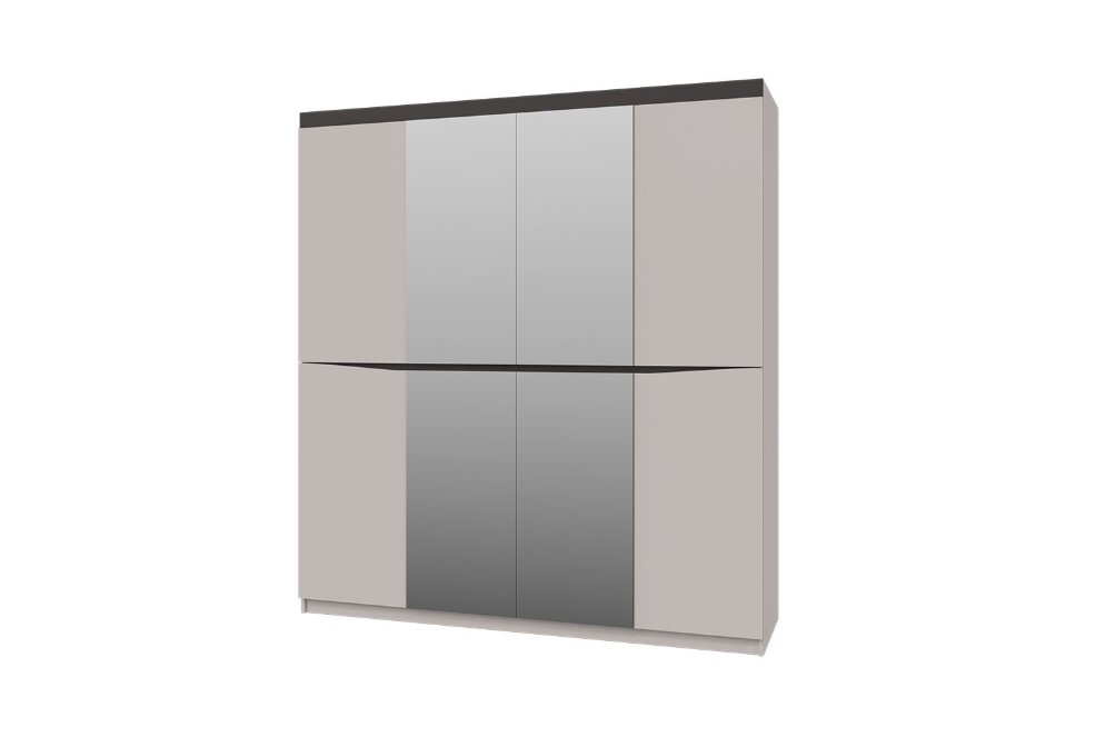 Шкаф 4-х дверный ШР-4 (с 2 зеркалами) Тиана, Персидский жемчуг  