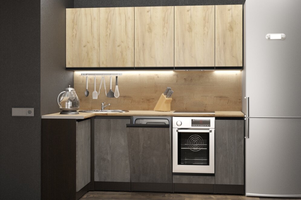 Кухонный угловой гарнитур Адажио прайм 400, 110х200 см  