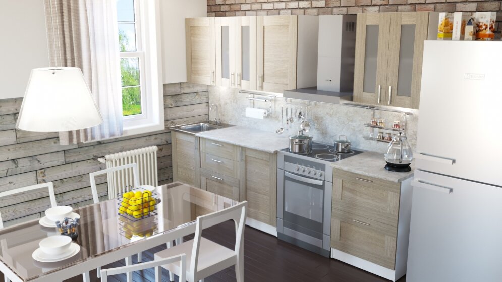 Кухонный гарнитур Лира компакт, 220 см 