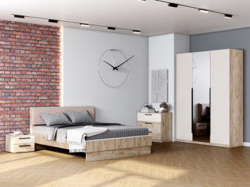 Шкаф трехдверный с обрамлением Мишель