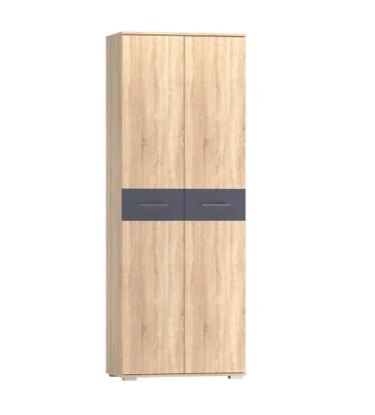 Шкаф 2-х створчатый Бьянка, Сонома/Графит 