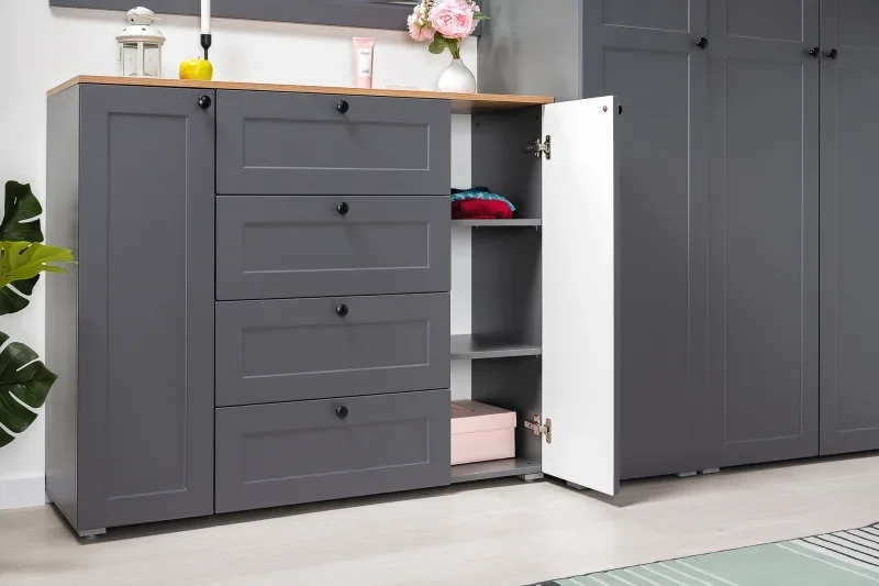 Комод Остин 16.221 серый графит 