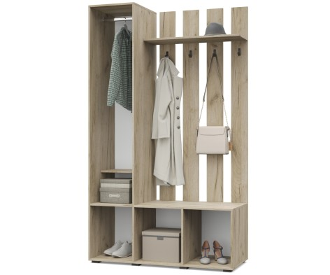 Прихожая Челси, Дуб серый / Белый 