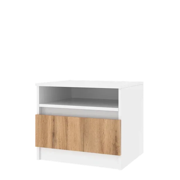 Тумба прикроватная Парус, белый/вотан 