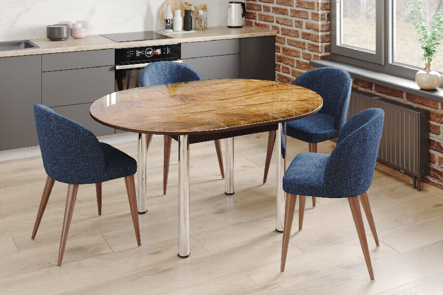 Стол круглый раздвижной Бостон Сандал (брифинг) 