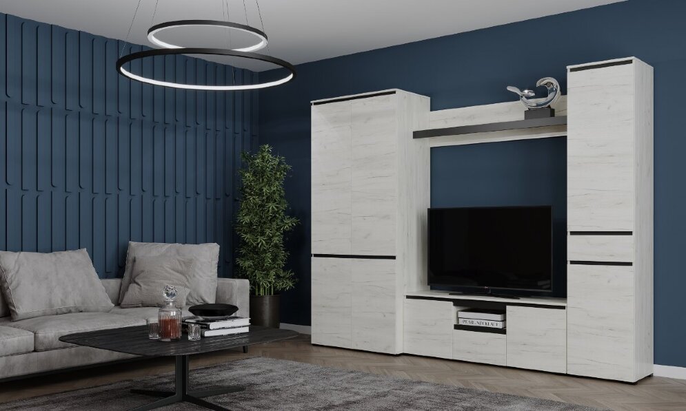 Модульная гостиная Гретта 3, крафт белый   