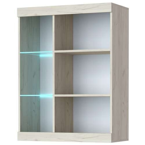 Витрина навесная ВНС-800 Соната, Сонома/Белый глянец  