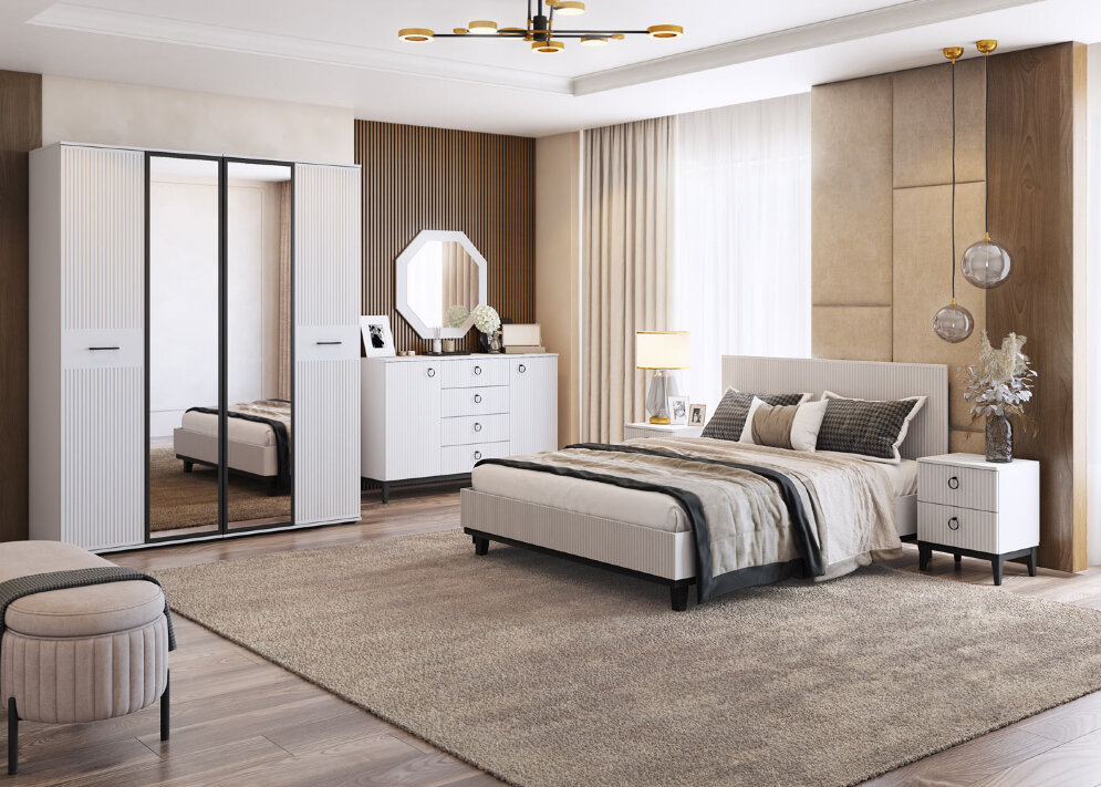 Кровать 1200  с мягким изголовьем  Шарлиз   