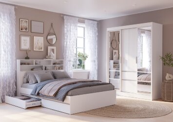 Модульная спальня Симпл, Белый (Комплект 1)