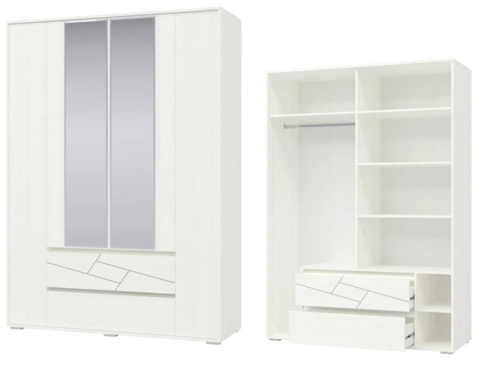 Шкаф 4-х дверный с ящиками Аделина   