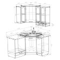 Кухонный гарнитур Лира литл, 150х120 см 