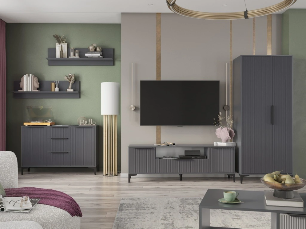 Тумба ТВ 1,65 Кимберли, Графит 