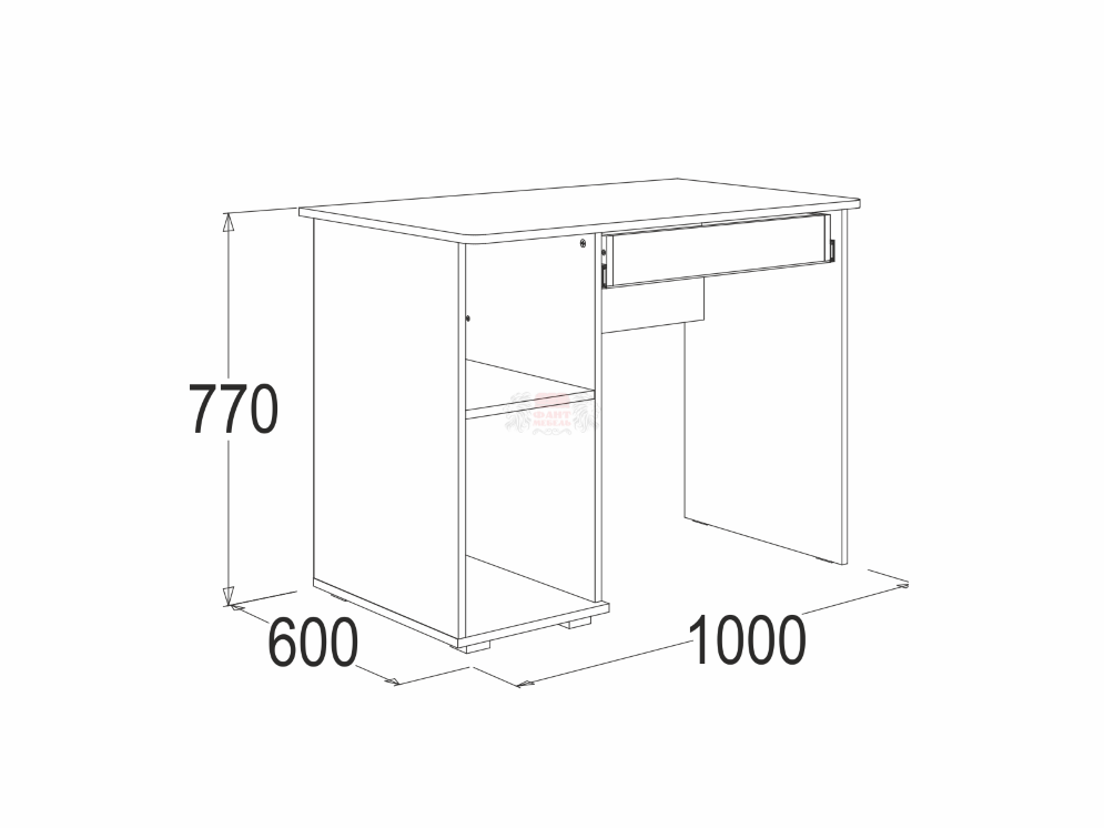 Стол письменный-2 Омега - 16 