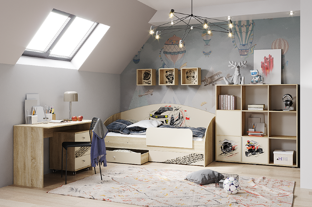 Стеллаж ДМ 9 Форсаж, сонома 