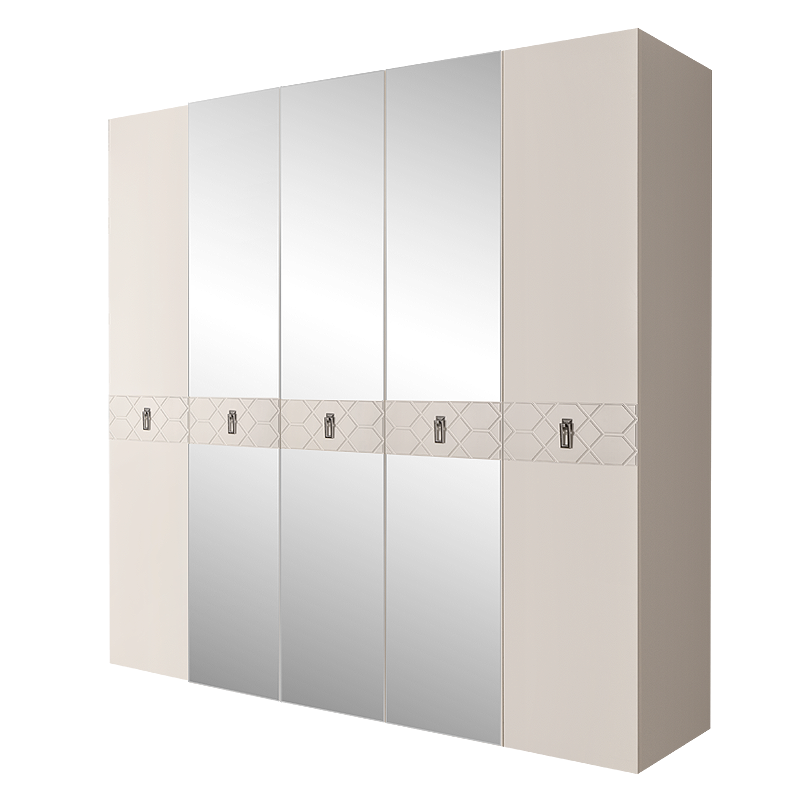 Шкаф 5 дверей БМШ1/5(Fa) (с зеркалами) Bogemia Farfalle 