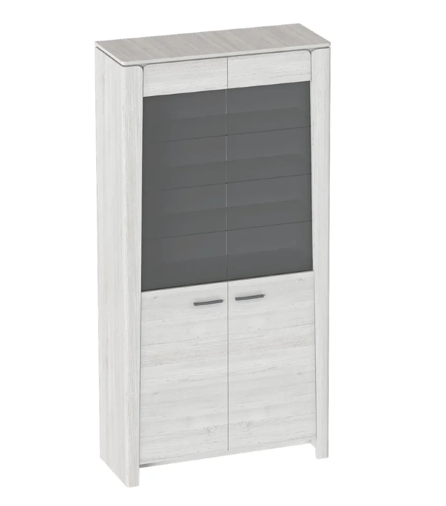 Шкаф-витрина двухдверный Мальта, Дуб винтерберг 