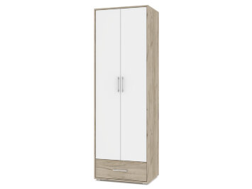 Шкаф двустворчатый Оливия, Серый дуб/Белый