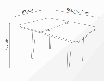 Стол обеденный раскладной Прага 7 опора массив МТ2