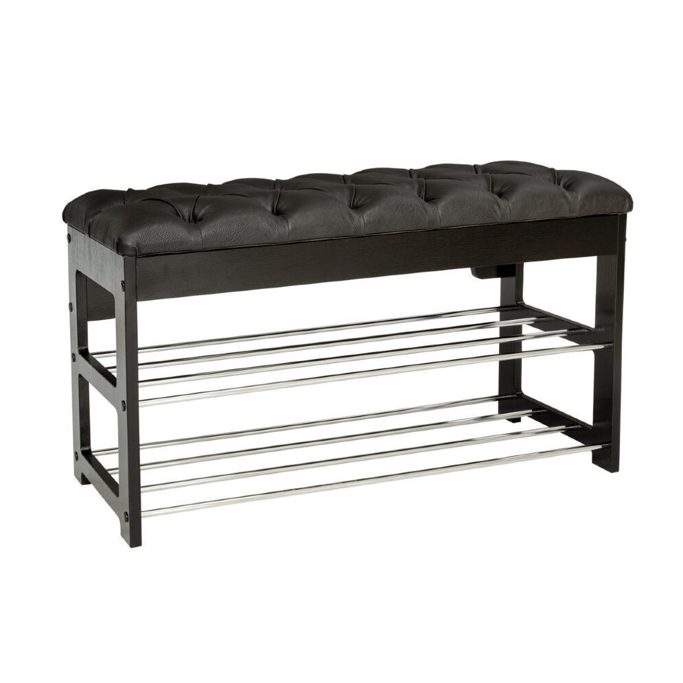 Банкетка Грейс с каретной стяжкой, венге 