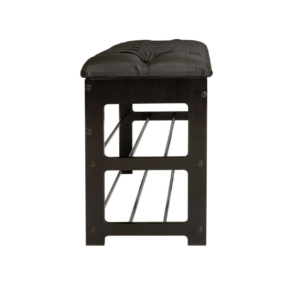 Банкетка Грейс с каретной стяжкой, венге 