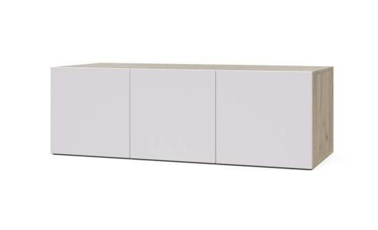 Шкаф / Антресоль 1200 Челси, Дуб серый / Белый 