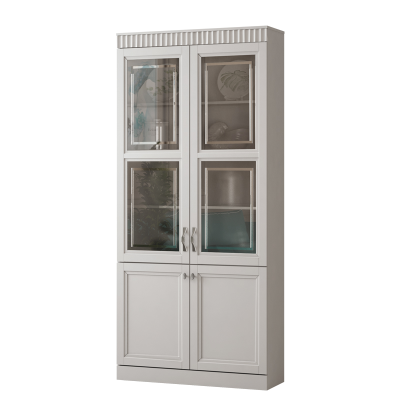 Шкаф 2-х дверный для книг №954 Нельсон, Кашемир серый 