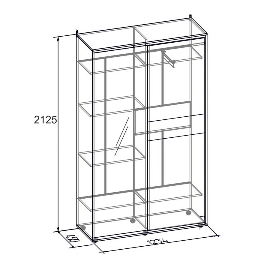 Шкаф-купе 303 Норвуд 