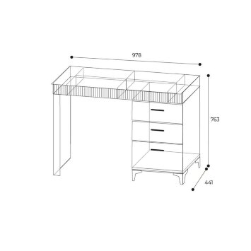 Туалетный столик Дюна с зеркалом