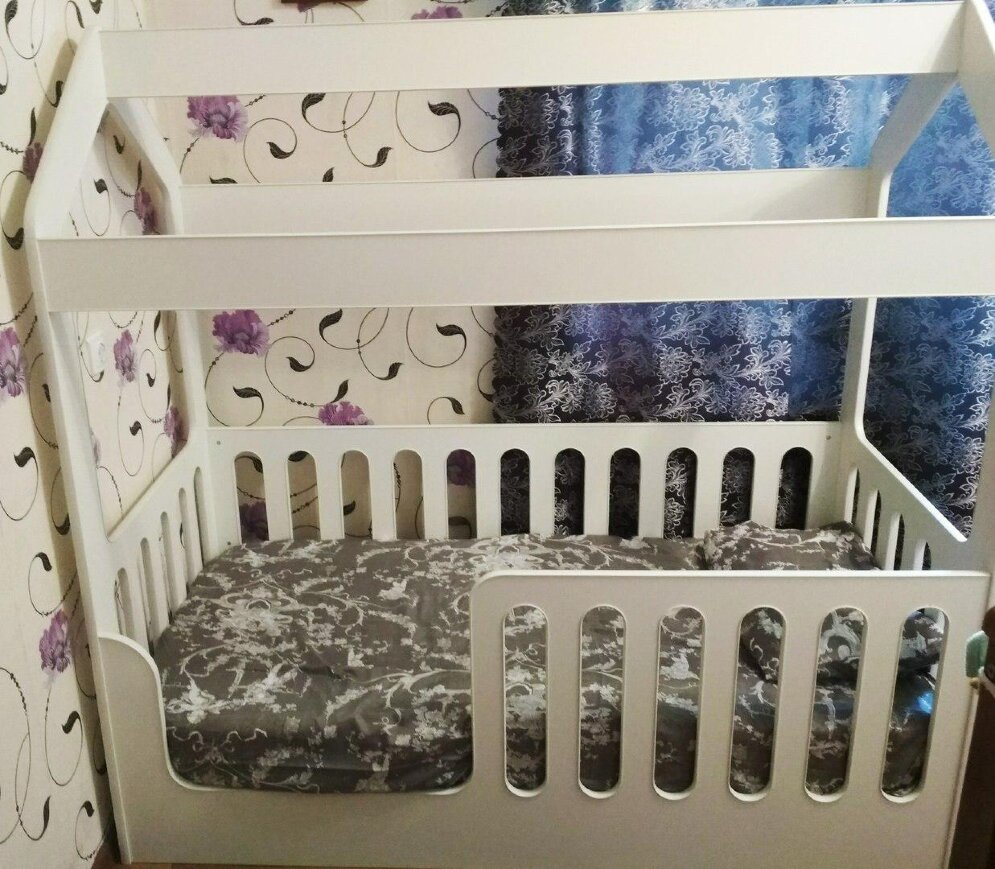 Детская кровать-домик белый  