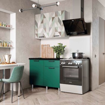 Кухня Ева, зеленый лес (100 см)