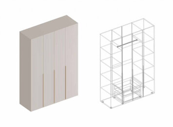 Шкаф 4-х створчатый 1600 Тефия