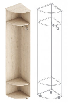 Стеллаж Граф, Перламутр/Дуб баррик