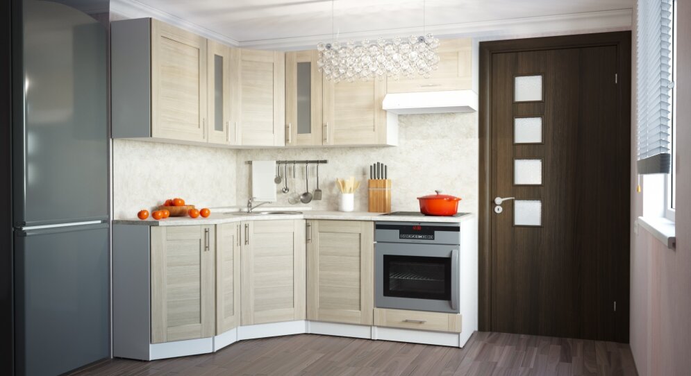 Кухонный гарнитур Лира мега оптима, 200х150 см 