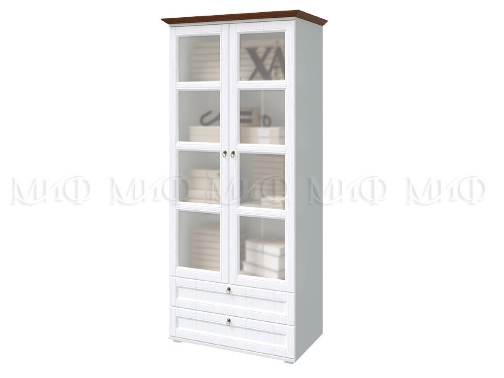 Шкаф 2 двери со стеклом Валенсия  