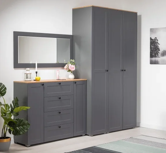 Шкаф Остин 13.224 серый графит 