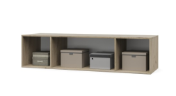 Шкаф / Антресоль 1600 Челси, Дуб серый / Белый