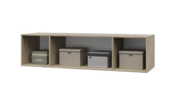 Шкаф / Антресоль 1600 Челси, Дуб серый / Белый