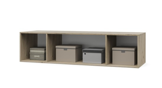 Шкаф / Антресоль 1600 Челси, Дуб серый / Белый 