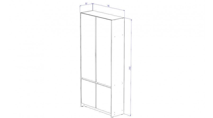 Шкаф ШК-02 Бостон, Анкор светлый 