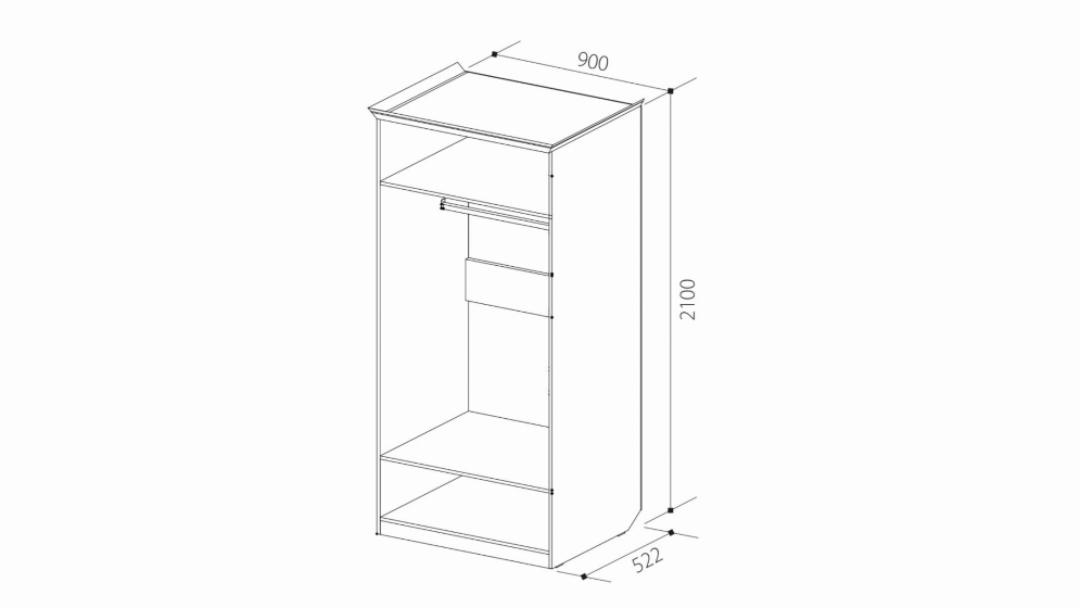 Шкаф 2-х дверный ШиК-2 (Уголок школьника 2) 