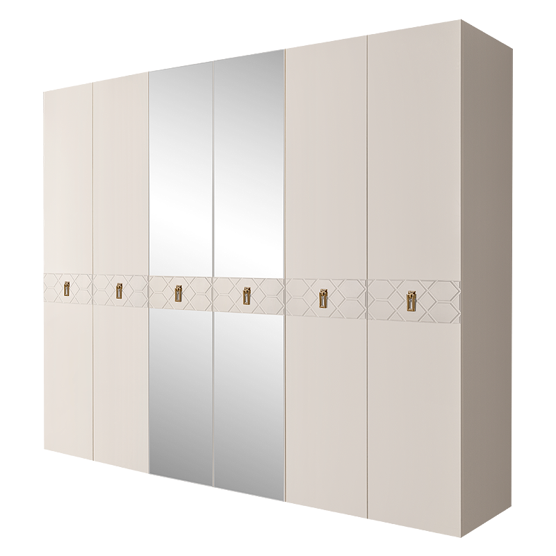 Шкаф 6 дверей БМШ1/6(Fa) (с зеркалами) Bogemia Farfalle 