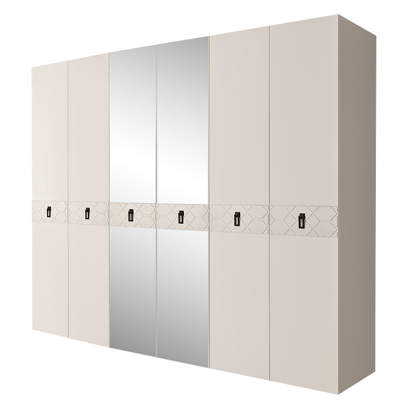 Шкаф 6 дверей БМШ1/6(Fa) (с зеркалами) Bogemia Farfalle 